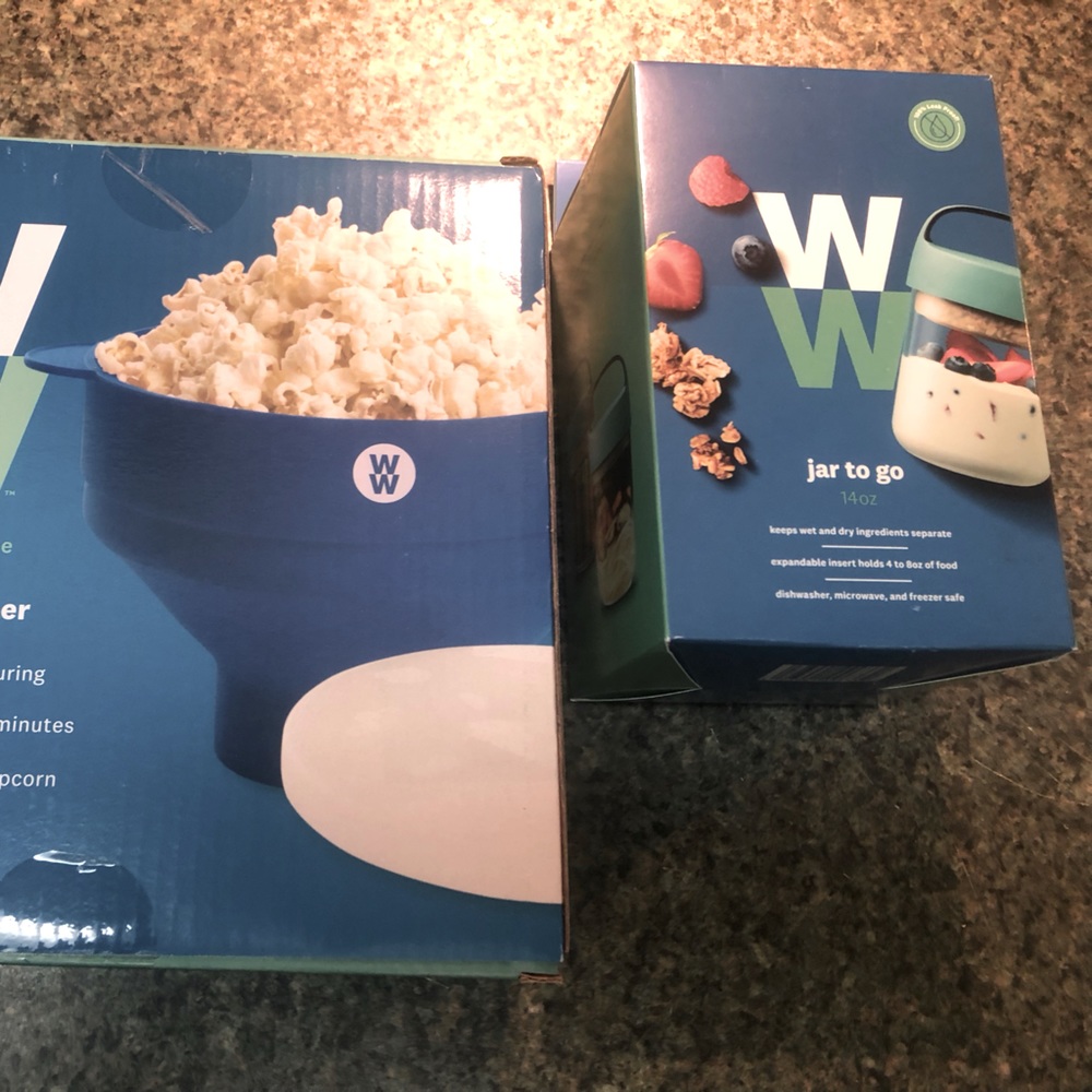 Weight Watchers Jar to Go and Popcorn Popper - NEW